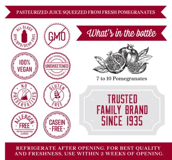 Organic Premium Pomegranate Juice | 32oz - Image 2